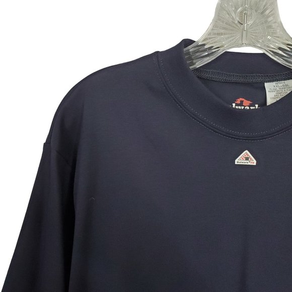 BulwarkFR NWOT Size XXL Shirt Flame Resistant Short Sleeve Protective Blue - Picture 4 of 9